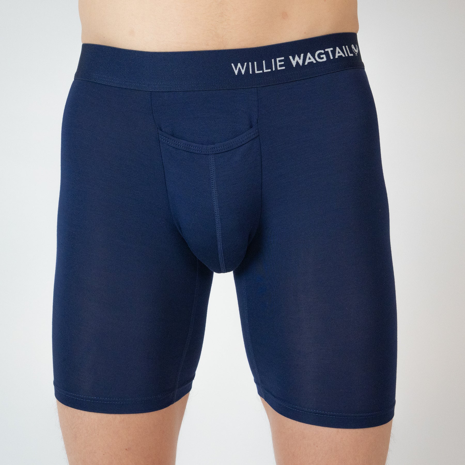 Navy Blue - Long Leg Boxer Briefs