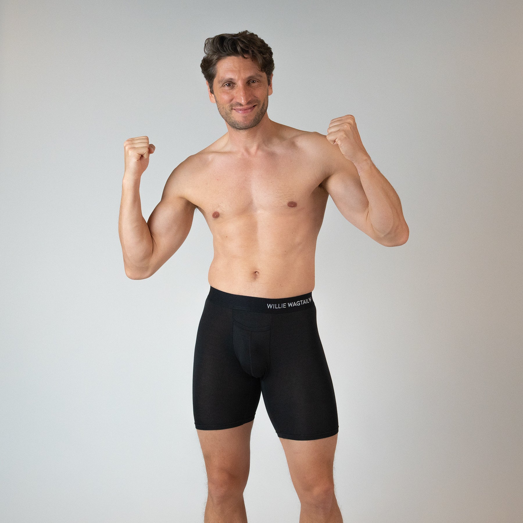 Midnight Black - Long Leg Boxer Briefs