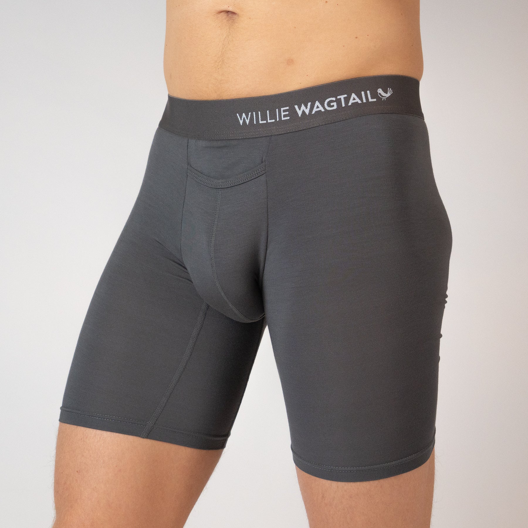 Grey Slate - Long Leg Boxer Briefs