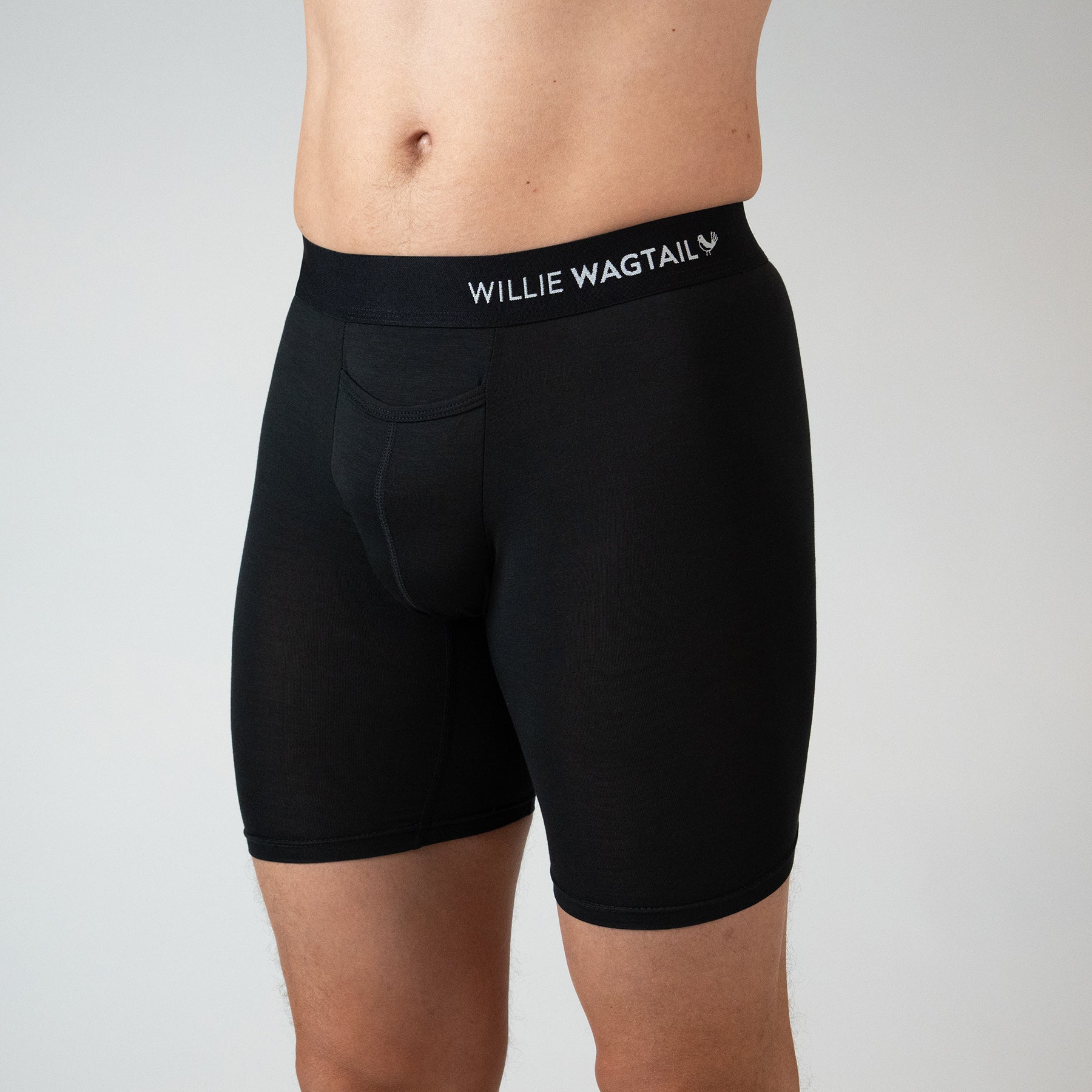 Midnight Black - Long Leg Boxer Briefs