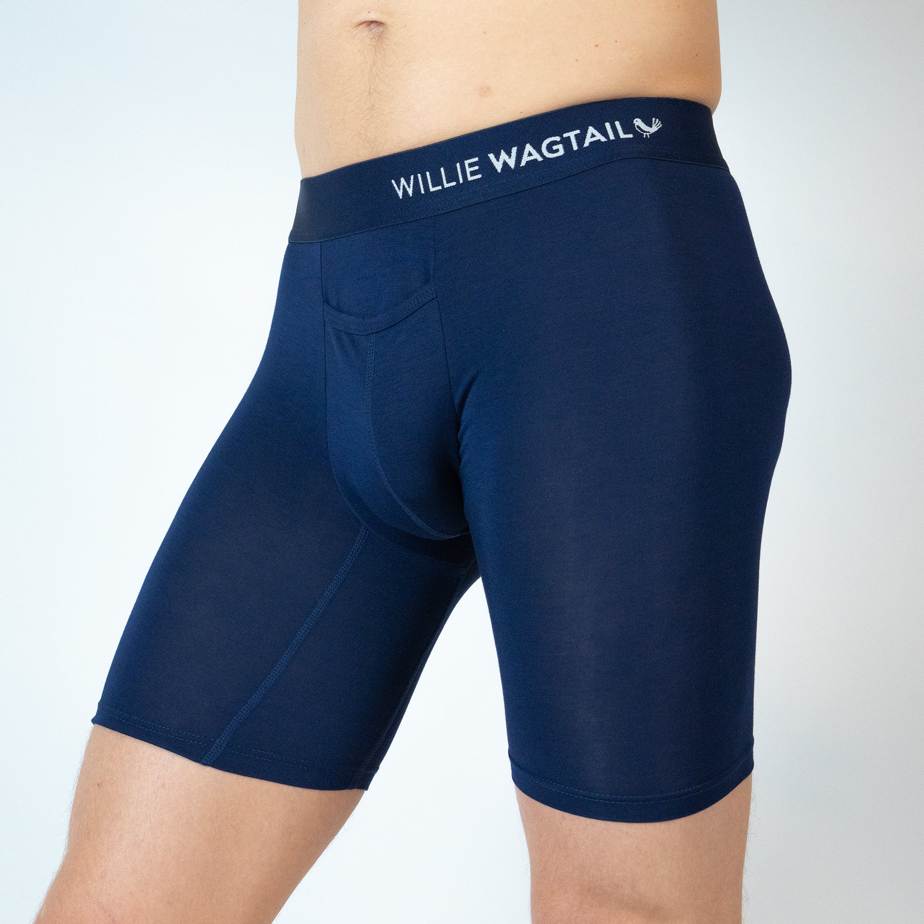 Navy Blue - Long Leg Boxer Briefs